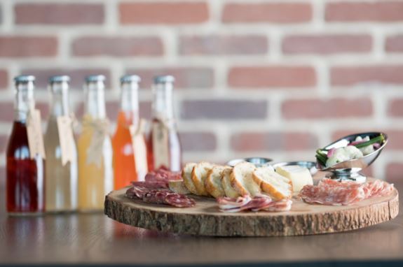 Upstate Provisions Charcuterie Block & Bottled Fresh Juice Cocktails