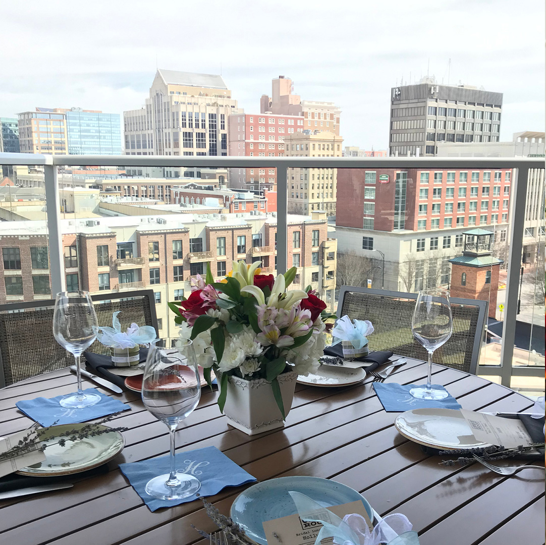 Downtown Greenville Private Event Venue with Views, Flowers and More