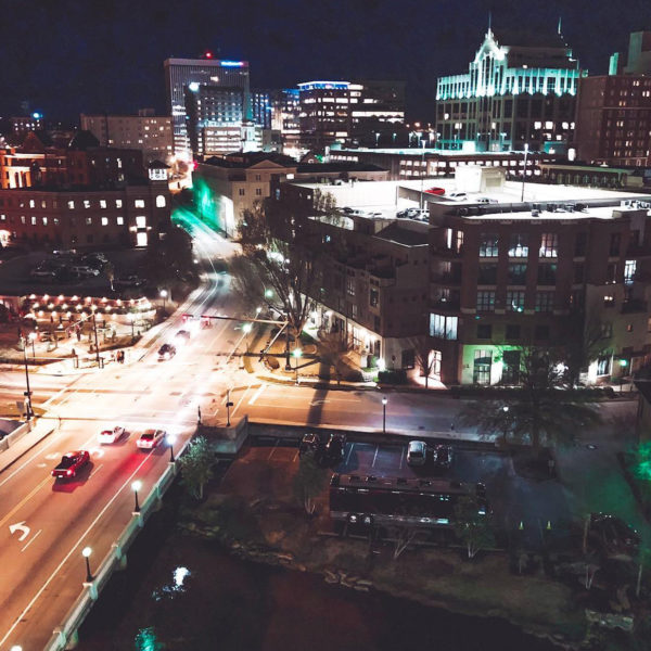 Views of Downtown Greenville from UP on the Roof