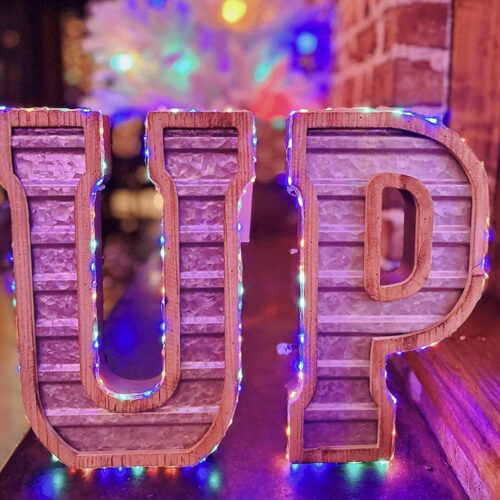 Elf'd UP sign