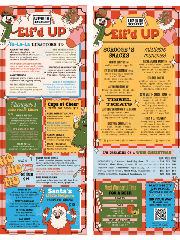 Elf'd UP Menu