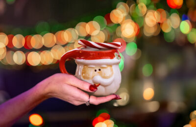 Elf'd UP cocktail in a festive Santa Mug