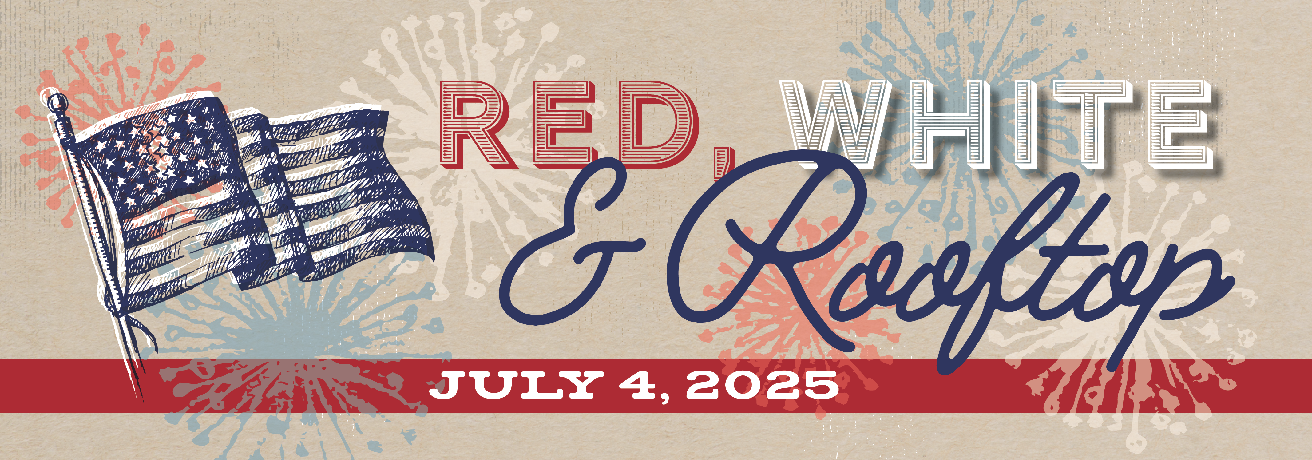 Red, White & Rooftop Banner