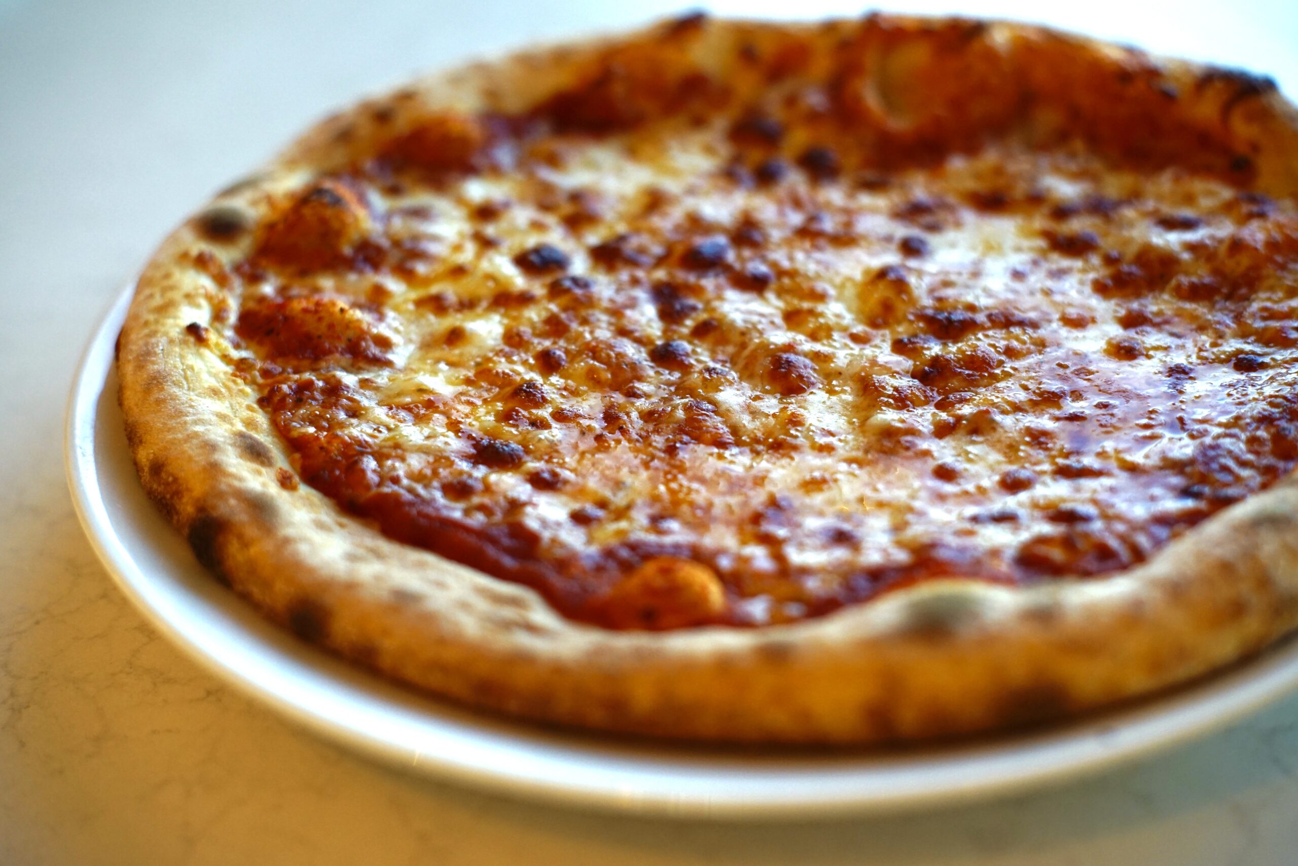 Cheese Pizza at UP on the Roof in Charlottesville, VA