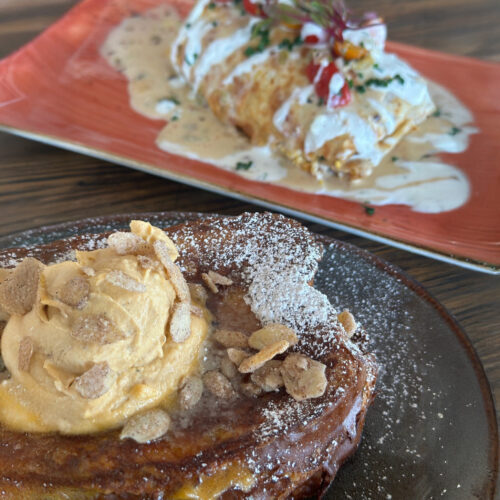 Challah French Toast and Brunch Burrito