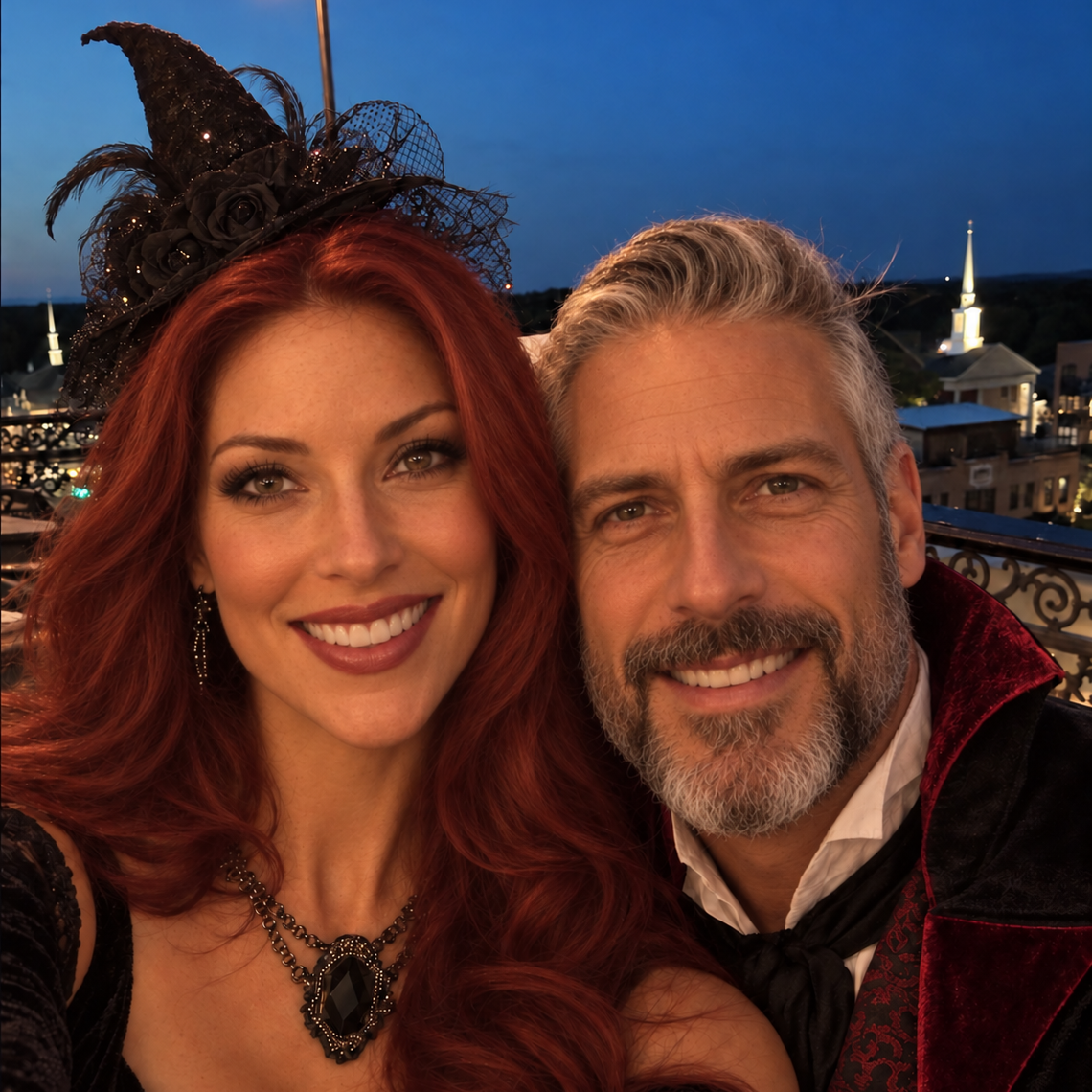 Couple in Halloween Costumes