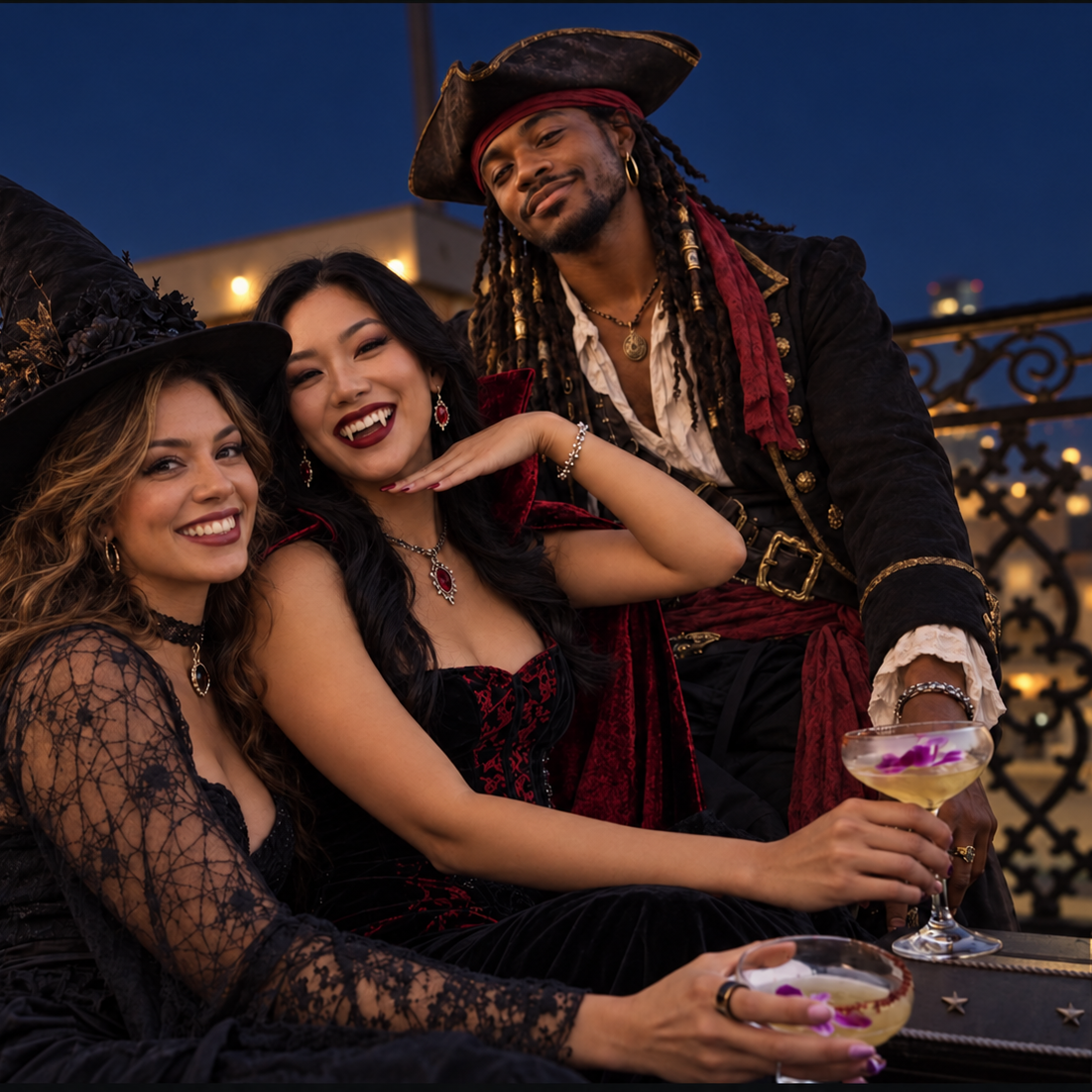 Friends in Halloween Costumes