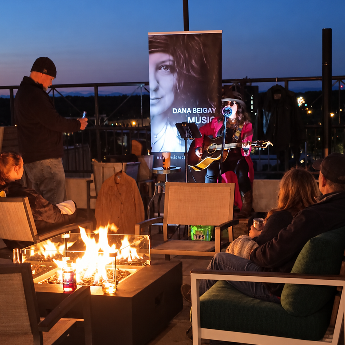 Dana Beigay playing at UP on the Roof Anderson