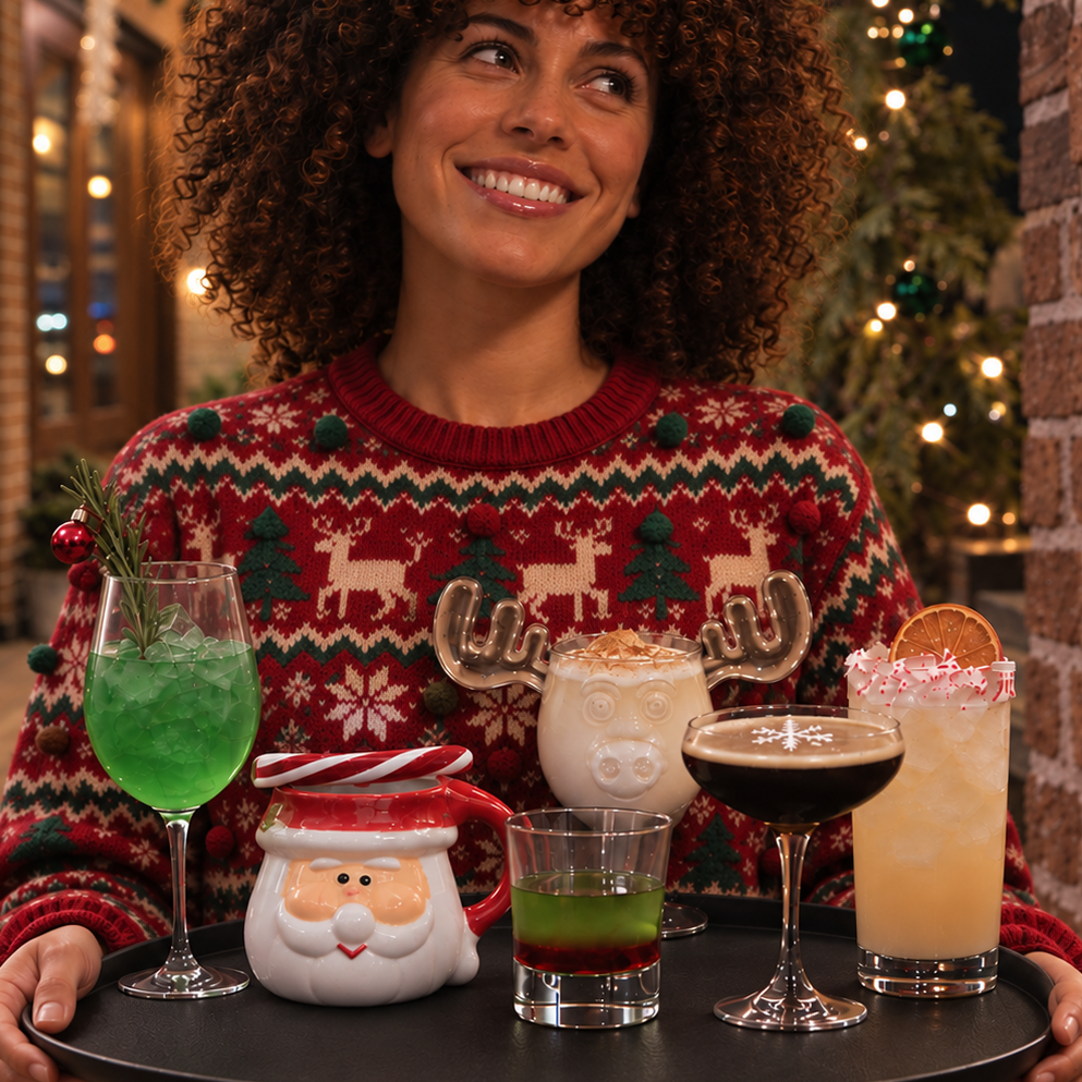 Elf'd UP drinks at UP on the Roof